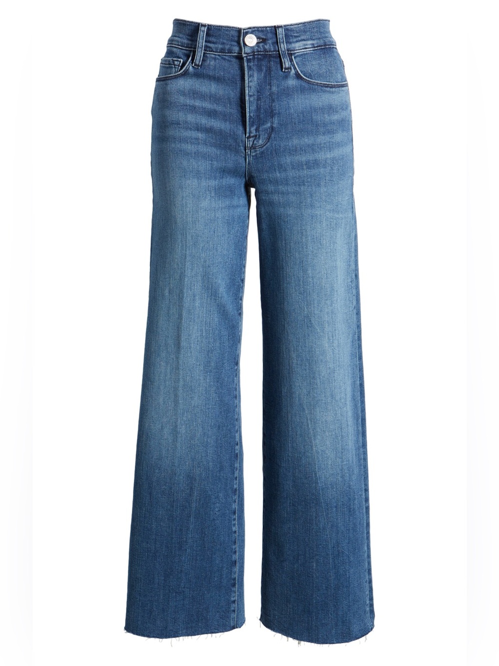 FRAME Le Slim Palazzo Raw edge After denim jeans pants Crossings high rise wide